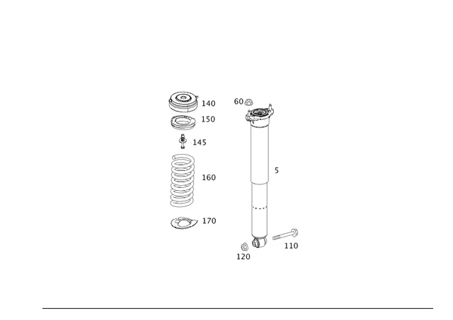 Muelle trasero original mercedes-benz c350 c300 c250 2008-2015 2043240304 Foto 1 de 1