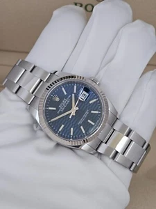 Rolex Datejust Ref 126234 36mm - Blue Motif Dial, 2023 Full Set - Picture 1 of 19