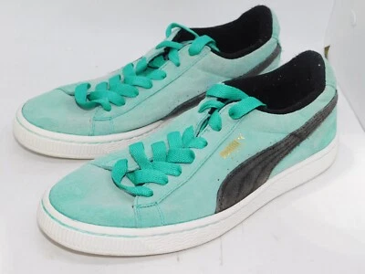 Puma Clyde Og Lace Up Mens Green BLUE Sneakers Casual Shoes 355110 12 SIZE 7 US - Image 1 of 4