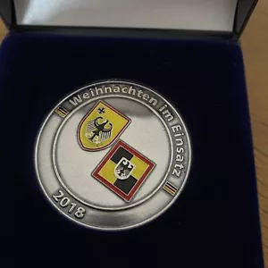 ISAF Orden Einsatz Coin der Bundeswehr Weihnachten Im Einsatz 2018 Mit Etui C119 - Bild 1 von 5