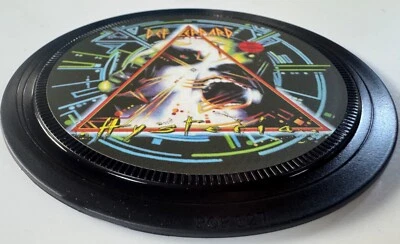 Def Leppard. Record label coaster. Hysteria - Image 1 of 4