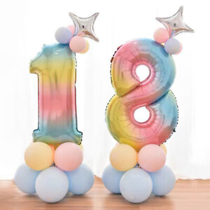15pcs/set 32" Number Foil Balloon Baby Shower Decoration Birthday Party Supplies