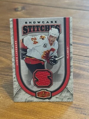 2006 Fleer Flair Showcase Calgary Flames #SS-LU Jamie Lundmark Jersey Patch Card - Image 1 of 4