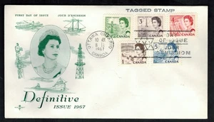 Canada #454p-458p, 1957 1¢-5¢ QE II Centennials tagged, combo Rosecraft FDC - Foto 1 di 1