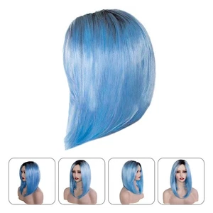  Divertidas pelucas para adultos diadema para mujer mujer cabello corto liso elegante - Imagen 1 de 12