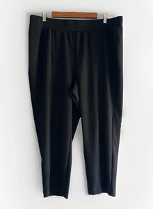 Pantalones de vestir Catherines de punto crepé 18/20 WP 1XWP negros pull on ponte elásticos cortos - Imagen 1 de 11