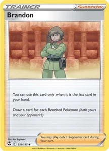 Brandon Silver Tempest Pokémon TCG 151/195 Regular Uncommon ࿊ - Picture 1 of 1