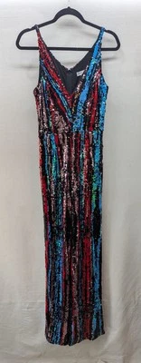 Vestido The Population Charlie Glam Mono Lentejuelas Rojo Azul Negro Talla Mediana  Foto 1 de 4
