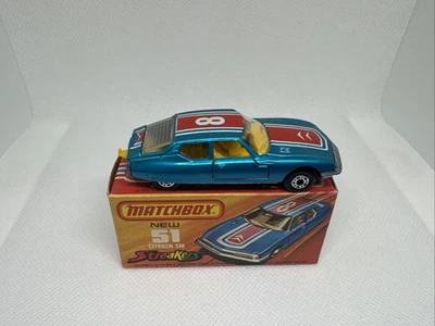 Vintage Matchbox Lesney #51 - Citroen SM Streakers - w/ ORIGINAL BOX 1971 - Image 1 of 4