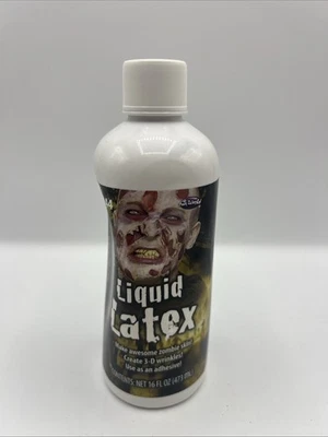 Botella líquida de látex de 16 oz/1 pinta adhesivo de maquillaje facial de terror de Halloween para disfraces Foto 1 de 2