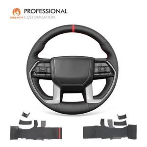 MEWANT Genuine Leather Steering Wheel Wrap for Toyota Tacoma 2024 Tundra Sequoia - Bild 1 von 10