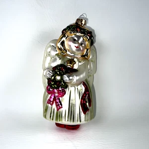 Weihnachtsengel 7" Quecksilber Glas Ornament Carlton Karten-amerikanische Grüße - Bild 1 von 11