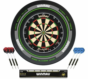 Winmau Blade 6 Dartboard and Advance Surround Set with Darts and Oche - Picture 1 of 4