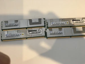 4 x 2GB (16GB) DDR2 PC2-5300F FB-DIMM EEC RAM Server - Picture 1 of 2