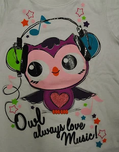OWL ALWAYS LOVE MUSIC GIRLS T SHIRT - Picture 1 of 1