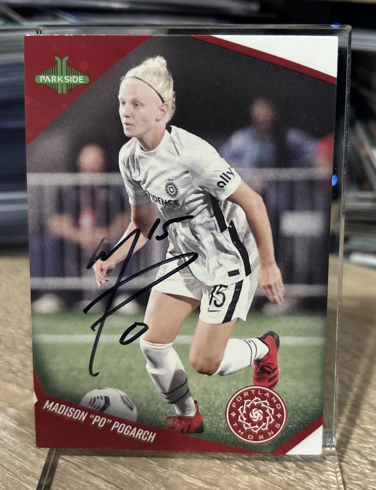 Signed Madison ‘Po’ Pogarch 2022 Parkside NWSL Soccer Portland Thorns #38 - Auto - Image 1 of 1