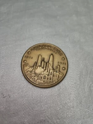 Vintage Chicago Fire 1871-1971 Coin Medallion  - Image 1 of 2