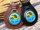 RARE VINTAGE 1970s VW VOLKSWAGEN THE BUG BEETLE Leather Key Chain Ring Fob NOS
