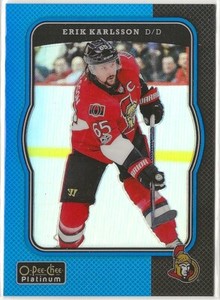 2017-18 O-Pee-Chee Platinum Retro Rainbow Blue #R30 Erik Karlsson 125/149 Ottawa