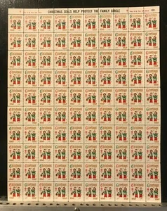 1960 Weihnachtssiegel voller Briefmarkenbogen - Karolinger - Jungen & Mädchen - Bild 1 von 3