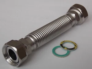 Edelstahl Wellrohr ausziehbarar Verbinder IG 1/2 x 1/2" IG, 110 - 210 mm - Picture 1 of 1