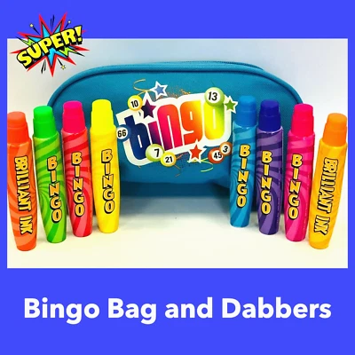 Bingo Dabbers Dabber Case Set for Bingo Lover Bingo Player Gift BLUENEON - Image 1 of 4