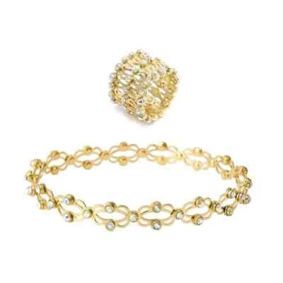 Anello telescopico retrattile con zirconi in argento sterling 925 2 in 1 anel... - Immagine 1 di 4