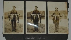 Five 1937 Photos Craig CO Colorado Fisherman With His Catch - Picture 1 of 9