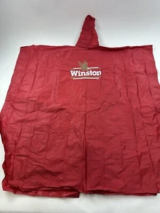 Vintage Winston Cigarettes Rain Poncho Adult Red Nascar Racing Hooded Jacket - Picture 1 of 12