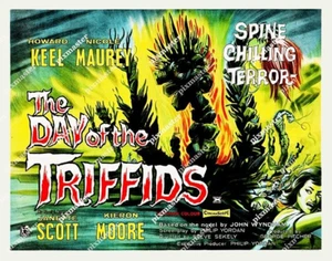 DAY OF THE TRIFFIDS 1962 BRITISH QUAD HORROR THRILLER 11 X 14 LOBBY CARD BQ - Picture 1 of 1