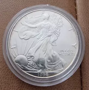 ONE DOLLAR- 1 OZ. FINE SILVER 1996' - 40.60 MM- 31.10 GR FDC/PS68 - Foto 1 di 2