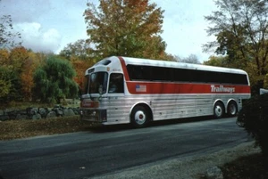 Trailways Eagle  bus Kodachrome Original Kodak Slide - Picture 1 of 1