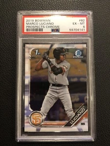 2019 Bowman Chrome Draft Prospects Marco Luciano #82 🔥 PSA 6 🔥 POP 5 🔥 - Bild 1 von 3