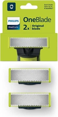 Pack 2 Lame PHILIPS OneBlade Recharges Rechange Rasoir One Blade Anti Friction