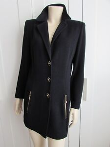 St John Collection By Marie Gray Black Knit Jacket Size UK 12 US 8
