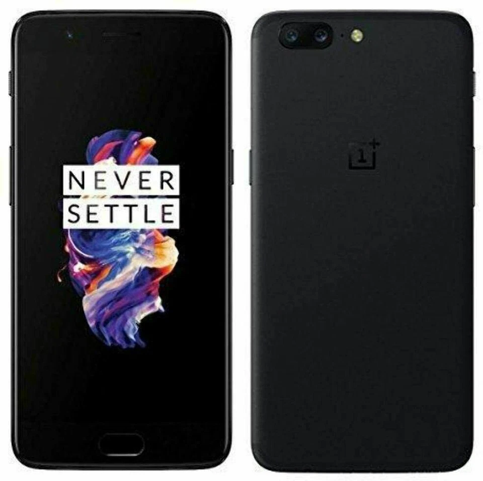 New SEALED OnePlus 5 A5000 128GB Dual-SIM Midnight Black Factory Unlocked 4G - Image 1 of 1