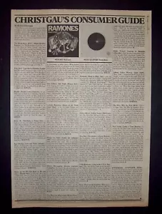 Ramones Blondie Devo The Who Neil Young 1978 Robert Christgau Album Reviews - Picture 1 of 1
