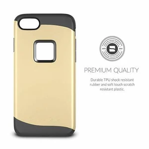  Snugg Apple iPhone 7 Dual Layer Slim Cover Case, Gold - Picture 1 of 7