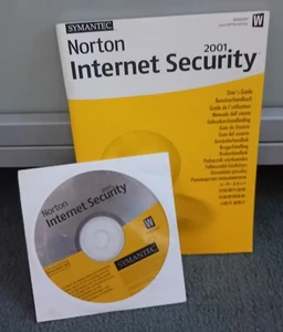 Symantec Norton INTERNET SECURITY 2001 CD-ROM + Handbuch / Neuwertig und VINTAGE - Afbeelding 1 van 1