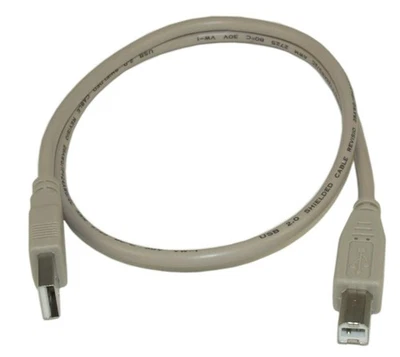 2ft USB 2.0 Certified 480Mbps Type A Male to B Male Cable  Beige - Image 1 of 3