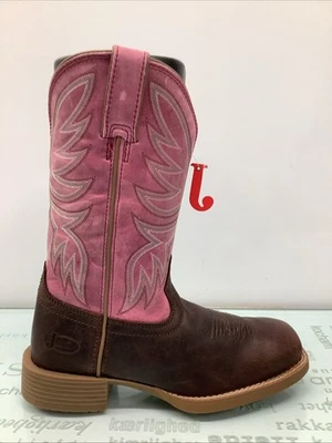 Justin ботинки Demeter вышитый широкий квадратный носок коричневый, розовый Casu женщин 8.5B. - Изображение 1 из 4