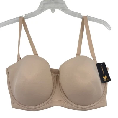 Wacoal Bra Size 36DD Red Carpet Full Figure Underwire Strapless 854119 Beige - Image 1 of 4