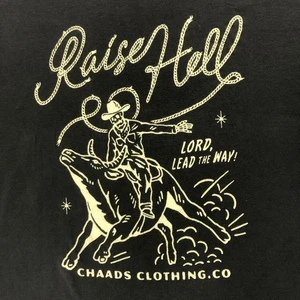 CHAADS Clothing Raise Hell Bull Rider Graphic T-Shirt Mens XL - Picture 1 of 7