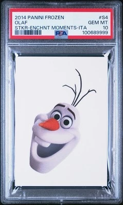 Pegatinas Disney Frozen 2014 pegatina de novato Olaf PSA 10 gemas como nuevas *raras* ¡nílidas! Foto 1 de 2