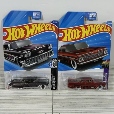 Hot Wheels Chevy Impala Lote de 2 Negro + Rojo Foto 1 de 4