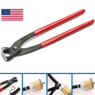 Alicates de abrazadera de oreja de 9 pulgadas Alicates de abrazadera de pellizco Abrazaderas de manguera de oreja Herramienta Abrazadera de oreja Pinza Foto 1 de 4