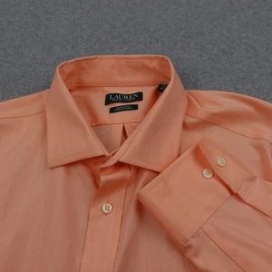 Lauren Ralph Lauren Stretch Fabric Dress Shirt Regular Fit Peach Womans 2XL - Picture 1 of 6