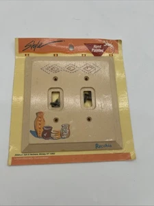 Handbemalte Southwestern 2 Lichtschalterabdeckungen 1998 American Tack & Hardware - Bild 1 von 2