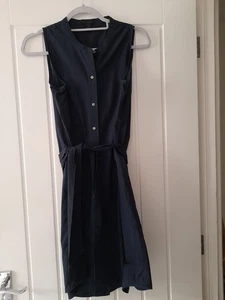 J Crew Sleeveless Navy Blue Shirt Dress size XS - Picture 1 of 7