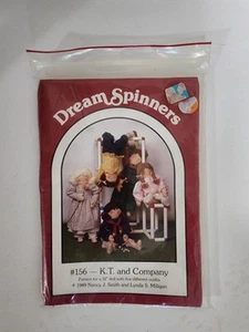 Dream Spinners Pattern 156 KT Company 32" bambola 5 abiti non tagliati vintage 1989 - Foto 1 di 4